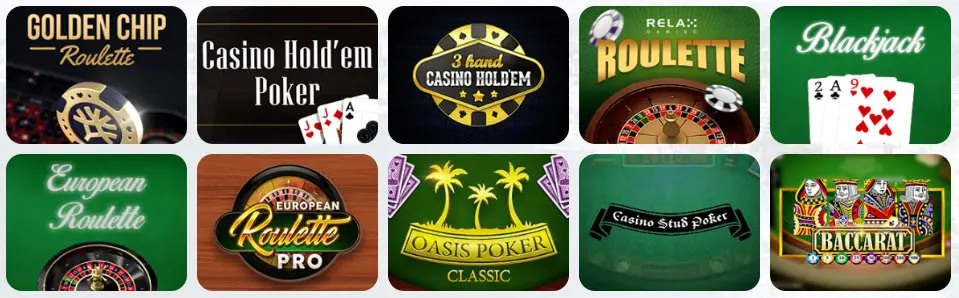 Giochi da tavolo al WINKBET CASINO